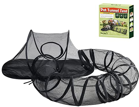 Rest-Eazzzy Outdoor Cat Enclosures, Portable Cat Tent for Outside Enclosure for Indoor Cats, Catio Outdoor Cat Enclosure for Kitty and Small Animals, Cat Playpen with Tunnel, Storage Bag