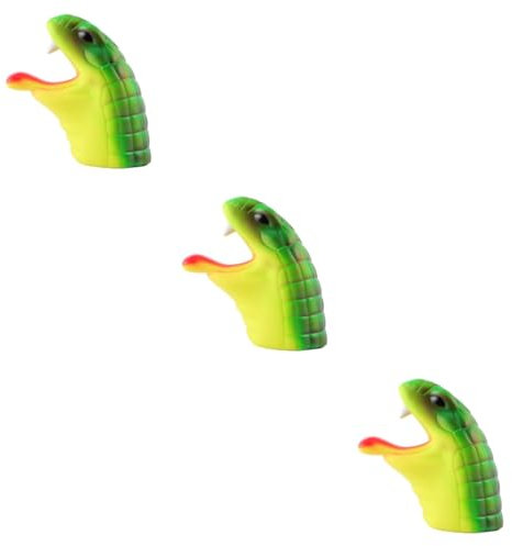 ibasenice 3stücke Tierisches Gummispielzeug Realistischer Schlangen-handpuppen Für Rollenspiele Lernspielzeug Für Mädchen Und Erwachsene Für Partys Und Geschichtenerzählen