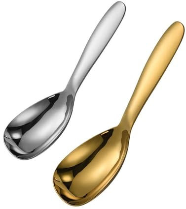 Leadigol Lot de 2 grosses cuillères de service épaisses à long manche, cuillère à riz, cuillère de service antiadhésive, cuillère de service résistante à la chaleur pour la cuisine