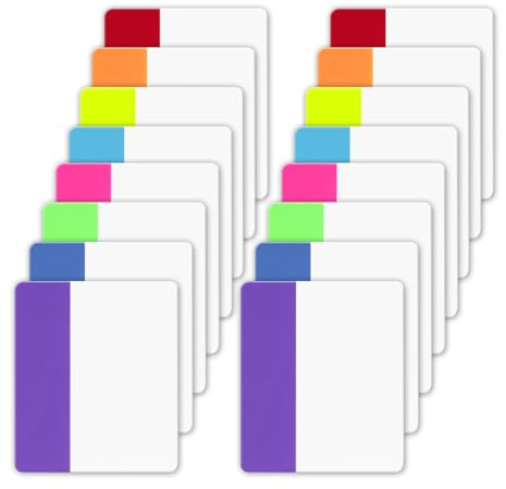 320 Pcs Page Markers Writable & Repositionable Coloured Tabs for Annotating Books 2 inch Sticky Index Notes Tabs Book Tabs for Pages Book Markers Document Flags