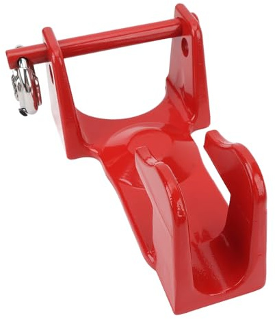 Jauarta Lucchetto a collo di cigno, antiruggine, regolabile, a 2 poli, TL-50 con lucchetto a combinazione per accoppiamenti da 5/16 (rosso)