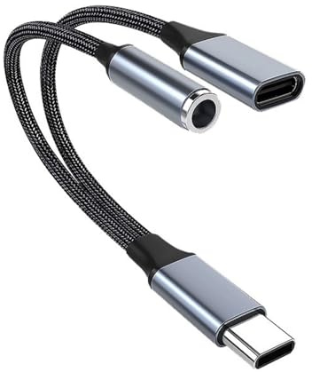 Xinlie Adaptateur Casque USB C Vers Jack 3.5mm Adaptateur Câble Audio écouteur Adaptateur USB C Jack écouteur USB C Pour Stéréo, écouteurs, pour S22/S21 Note 20, Pixel 4/3xl
