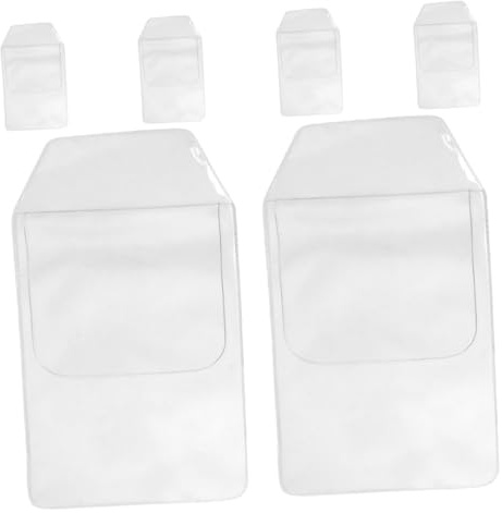 Tofficu 6 Pezzi Protettori Tascabili in Pvc Trasparente, Porta Penne Per Camici Da Laboratorio, Protezione Tasche Per Ufficio, Scuola, Ospedale, Organizer Per Penne E Matite