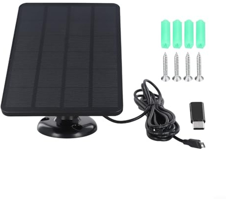 Für Blink Camera Solar Power Solution 4 W Außenladegerät mit langem 2,9 m Kabel für optimale Leistung (B Schwarz)