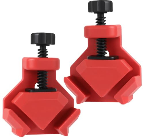 2 Pezzi Morsetti Angolari per Legno, Morsetti da Falegname a 90°, Regolabili Morsetto Angolare per legno spessori 2-26mm, Morsettis Angolari forza di serraggio 250N, ideale per Attrezzi falegnameria