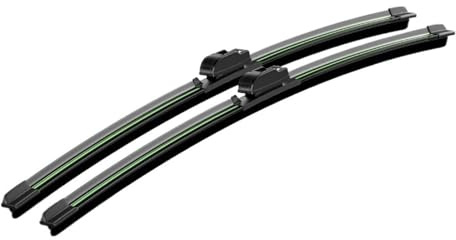 Front Cover Cowl Washer 2pcs LHD For Chevy For Matiz 2005-2011 Front Windscreen Window Wiper Blades Accessories(Black-Green)