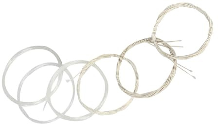 Akozon Artikeltitel: Oud-Saiten-Set, Klares Nylon, Versilberte Kupferlegierung, 12 Saiten, Ersatzzubehör für Liebhaber, Schlüsselworte, Qualitätssaiten, Merkmale, Hergestellt aus Material (12 Saiten)