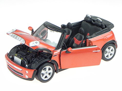 nn Mini Cooper Cabrio orange Modellauto 31998 Maisto 1:24