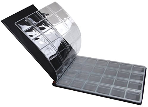 rosenice MüNzsammelalbum 240 FäCher Dunkelblau - Tragbares Und Langlebiges MüNzaufbewahrung FüR MüNzen, Kapseln, Chips, Medaillen Und Abzeichen