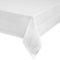 texpot Damast Tischdecke 130 x 250 cm weiß Atlaskante bei 95°C waschbar 100% Baumwolle
