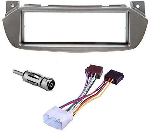 Sound-way Kit Montage Autoradio Façade Cadre de Radio Stéréo 1 DIN, Cable Connecteur ISO, Adaptateur Antenne Compatible avec Suzuki Alto Nissan Pixo 2009