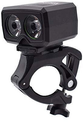 Kampeaburr Mountain Bike Lights USB Charging 2 Cree LED Cycle Bike Light Headlight, IPX6 Waterproof Bicycle Front Lights for Kids, Women's and Men's Bicycle Night Riding Safety Light