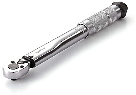 Amazon Basics Llave de trinquete dinamométrica de 1/4 pulgadas , 3.95-22.5 Nm, 35-200 in.-lb