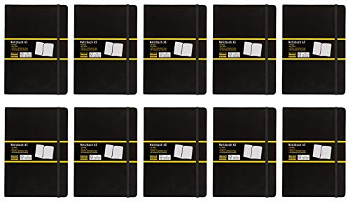 Idena Notizbuch (A5 | 10er Pack, kariert)