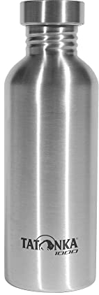 Tatonka Borraccia in acciaio inox, 1 l, infrangibile, con tappo a vite in acciaio inox, lavabile in lavastoviglie e senza BPA (1000 ml)