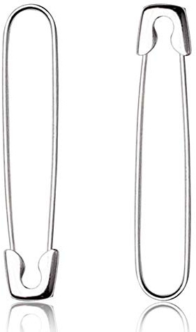 BETOY Ohrring, 1 Paar Sicherheitsnadel Form Ohrringe stud, s925 Sterling Silber Ohrstecker Punk, Für weibliche Mädchen/Damen Persönlichkeit Mode