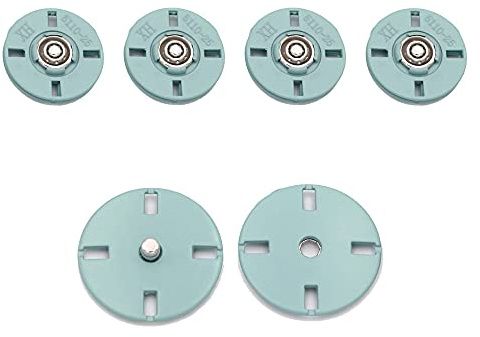 5Pcs/Set Snap Buttons Metal Buckle Buttons Invisible Buckle for Coat Clothing Sewing Accessories (#12 Light Blue, 21mm)