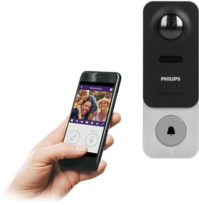 Philips WelcomeEye Link, videoportero inalámbrico inteligente con WiFi recargable 531134 Philips Polska 5908254811586