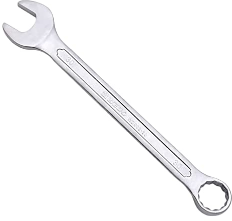 WEDO Gabelringschlüsell,Maul-Ringschlüssel,SW 27mm,Länge 320mm,Ring-Maulschlüssel,Ringschlüssel,15° gekröpfter Kopf,CR-V Stahl,DIN3113