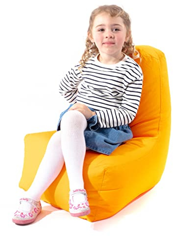 HH Home Hut Kids Bean Bag Chair Gaming Chair Beanbag Indoor & Outdoor Garden Big Arm Chair (Orange)
