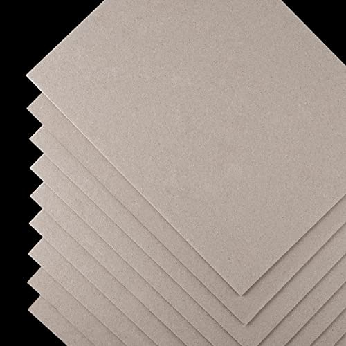 BBTO 20 Pcs Book Board, Binders Board Chipboard Designer Bookboard Heavy Duty Chipboard Sheets Bookbinding Supplies for Book Binding Materials Cover(8.5 x 11 in,80 Pt)