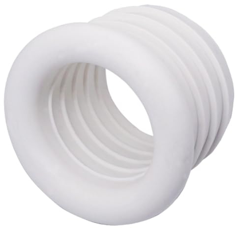 SKIR'CO (2 Stück) weiße Gummimanschette 32 x 25 mm für Abflussrohr, Rohrverbinder, Rohradapter, Reduzierstück