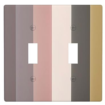 Un esquema de color cálido y rústico de 2 vías interruptor de palanca decorativo placa de pared con 4 tornillos pintados para interruptores de luz, reguladores, tomas de corriente