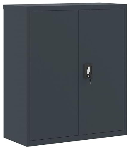 vidaXL Dokumentskåp antracit 90x40x105 cm stål, arkivskåp, förvaringsskåp, kontorsskåp, arkivskåp, förvaringsenhet, kontorsskåp, kontorsskåp