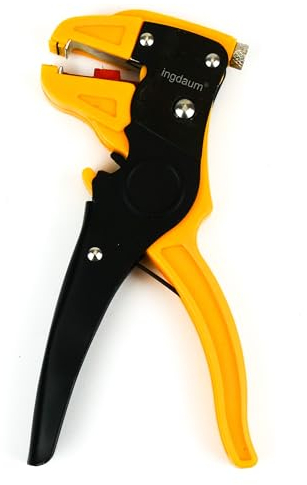 INGDAUM® Pinza spelafili automatica VDE, 175 mm, spelafili per elettricista professionista, refrigeratore e meccanonico