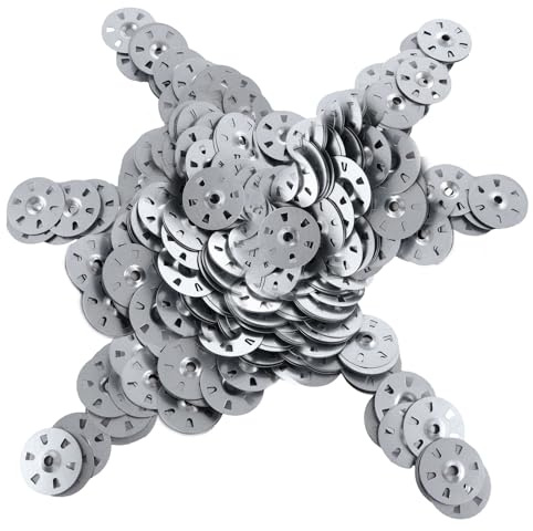 Aselected 300 arandelas de fácil fijación, arandelas de 6 garras de 35 mm de diámetro, aislamiento, termoplaca, juntas de clavos, placas de yeso, espaciador, arandela de reparación para tornillos,