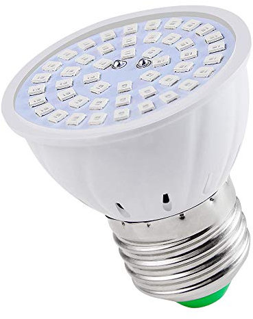 Qoekacy E27 80 LED Lampada per Coltivazione di Piante Led Lampadine per Crescita un Spettro Completo Lampada per Fiori per Piantine per Piante Idroponiche da Interno