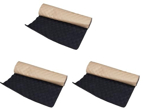 Goorvoucs 3 stycken 100 x 50 cm bil ljud dämpande matta ljud dämpande ljud skymning akustisk dämpning skum subwoofer matta bilar tillbehör