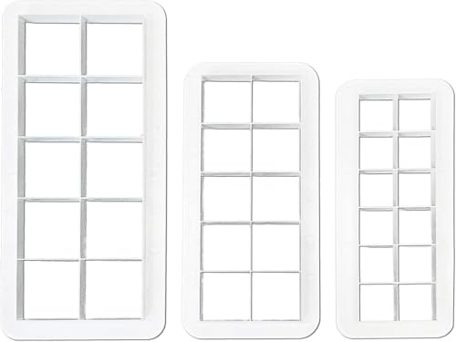 Lot de 3 emporte-pièces carrés blancs pour décoration de gâteaux, outils de cuisson et accessoires
