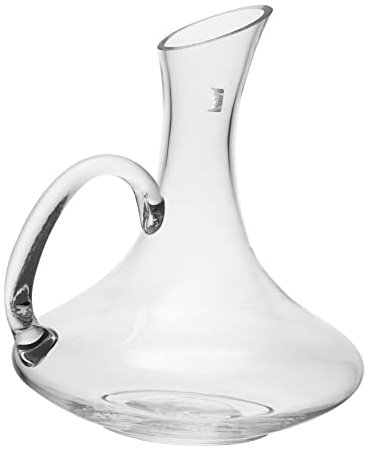 LIFKOME Carafe à Vin Rouge en Verre 1500ml avec Poignée Confortable et Facile à Nettoyer, Verseur Pratique pour Service et Dégustation à Domicile