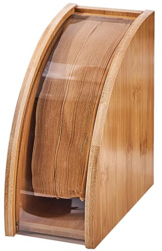 iplusmile Support de Filtre à Café en Naturel Récipient de Stockage pour Filtre à Café Facile à Utiliser Cuisine et Bureau Design Élégant