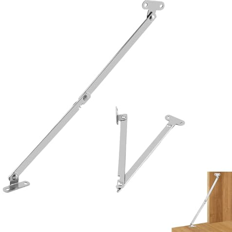 2 Piezas Bisagra Abatible Acero Inoxidable Ajustable de 0 a 180° | Bisagra Plegable Bisagras De Soporte De Tapa para muebles,Caja,puertas y armarios