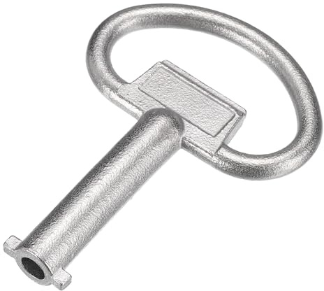 sourcing map Socket Spanner Key, 0.55 (14mm) Hole Zinc Alloy Universal Utility Spanner Keys 2.76 Length for Electrical Cabinet Water Meter Box Panel Lock (Silver, Pack of 1)