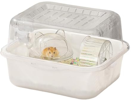 Hamsterhaus, transparentes Haustier-Mäusehaus, transparent, interaktives Kleintier-Spiel-Schlaf-Lebensraum für Chinchillas, Mäuse, Rennmäuse, drinnen und draußen