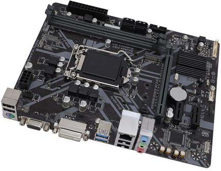 Tosuny H310M D2VX SI 2.0 Motorard, M ATX DDR4 LGA 1151 BROCKTOP Mère avec des Sorties DDR4, DVI et VGA de 2 Canaux, pour Les CPU de 8e Génération I7 I5 I3 et Celeron