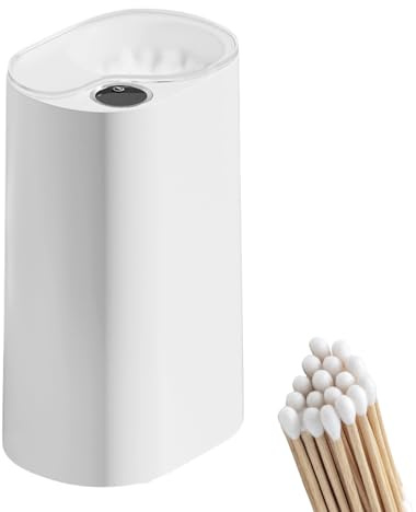 Generico Distributore Automatico Di Cotton Fioc - Porta Bastoncini Cotone Intelligente Organizzatore Trucco,Organizzatore Ricaricabile per Infermiere Donne Bagno Casa Viaggi Camera Hotel