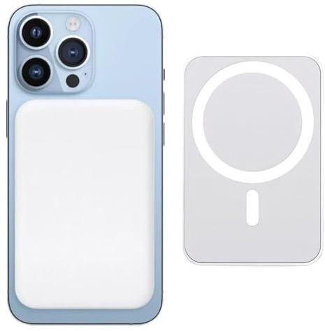 Power Bank for iPhone, Magnetic Battery Pack for MagSafe, Compact 10000mAh Magnetic Wireless Portable Charger, Compatible with iPhone 12 13 14 15 16 17 Series