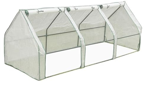 Serra Portatile - 200 x 100 x 180 cm, Protezione per Piante da Giardino, Copertura in polietilene Rinforzata, Piccola Serra Invernale per Esterni, Facile da Montare | Serre di Protezione per