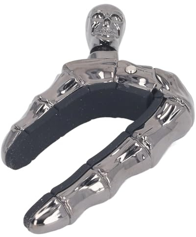 Generic Gitarren-Kapodaster, Totenkopf-, Gitarren-Kapodaster, Robuste Zinklegierung für E-Gitarren (BLACK)