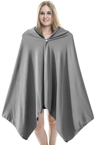 Generisch Mantello protettivo solare, asciutto, morbido, leggero, portatile, con cappuccio, mantello rinfrescante per alpinismo, sport all'aria aperta, per uomo e donna, sciarpa rinfrescante