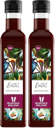 Ölmühle Solling - Essigcreme Dattel 250ml | mit feiner Dattelnote verfeinert | BIO (Packung mit 2)
