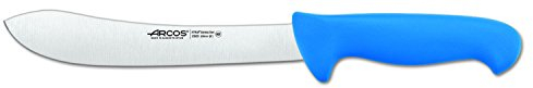 Arcos Serie 2900 - Caja 6 uds Cuchillo Carnicero - Hoja de Acero Inoxidable NITRUM de 200 mm - Mango inyectado en Polipropileno Color azul (6 UDS)