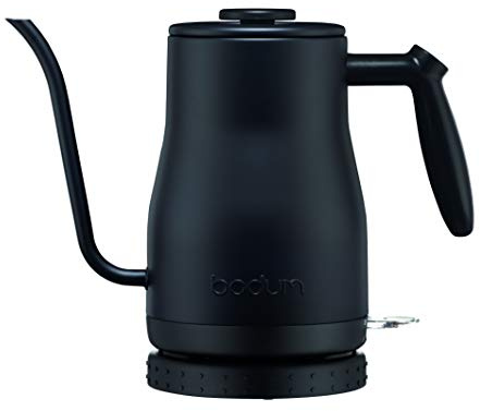 Bodum 11940-01EURO BISTRO Bouilloire électrique à long bec en inox, 1.200 W, 1.0 l