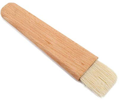 TOPINCN Holzbackpinsel zum Backen, hitzebeständig, Gebäck, Grillen, Marinade, Kuchen, Fleisch, Desserts, Ölsauce, Butter, Kochwerkzeug (flacher Griff)