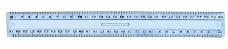 WONDAY - Doppel-Lineal mit bruchsicherem Kunststoffgriff, 20 cm