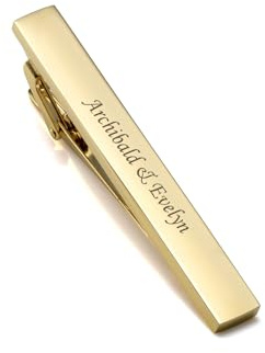 AllerPierce Personalisiert Krawattenklammer mit Gravur Edelstahl Krawattennadel Klassisch Skinny Business Clips für Papa Männer Herren 7mm*60mm